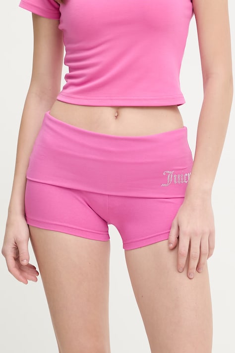 Juicy Couture szorty damskie różowe low waist JCWHS126307