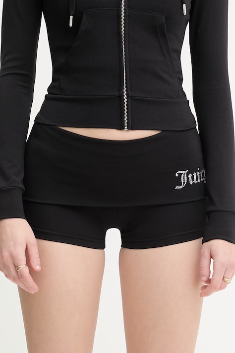 Juicy Couture szorty damskie czarne low waist JCWHS126307