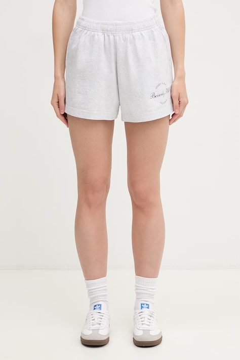 Sporty & Rich Beverly Script Disco шорты для женщин серые high waist SH03776257GY03