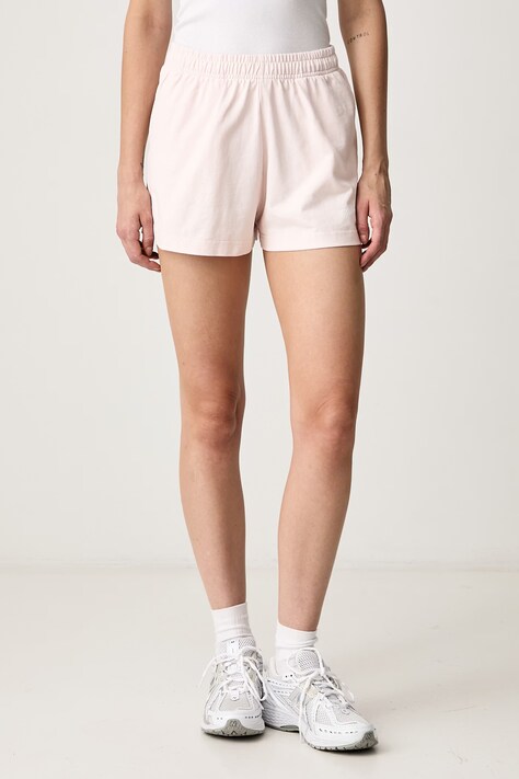Sporty & Rich International Disco szorty dresowe bawełniane damskie różowe high waist SH03774264P145