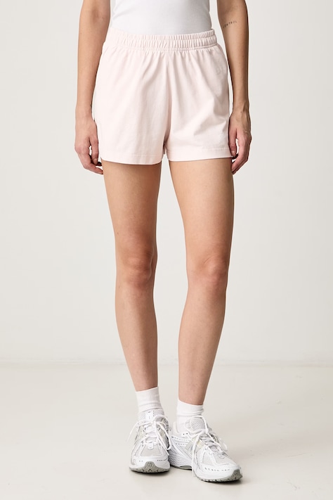 Sporty & Rich International Disco szorty dresowe bawełniane damskie różowe high waist SH03774264P145
