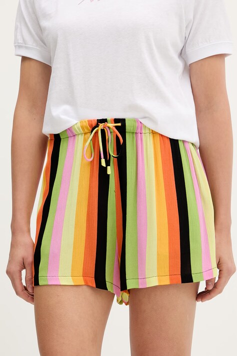 Rip Curl szorty damskie z wiskozy FARM RIO pomarańczowe high waist 05DWWS