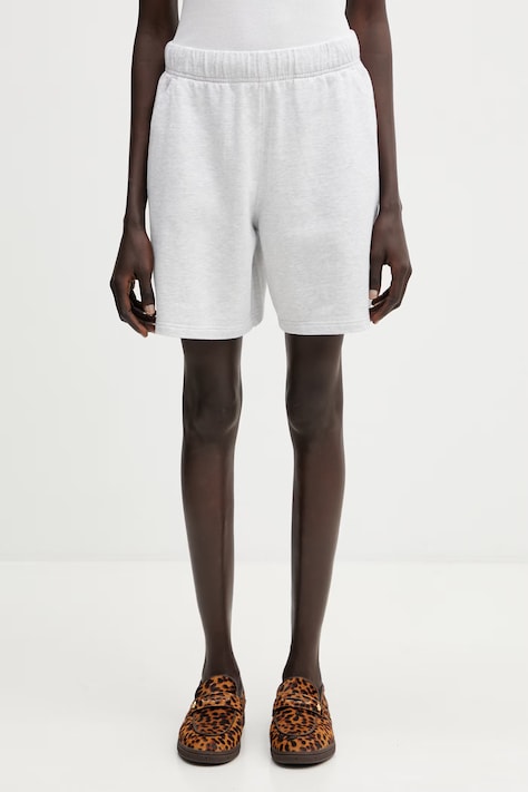 Carhartt WIP W' Brenta Sweat Short teplákové šortky bavlnené dámske sivé high waist I036292.00T60