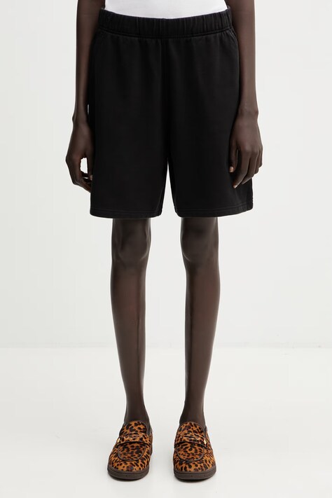 Carhartt WIP W' Brenta Sweat Short szorty dresowe bawełniane damskie czarne high waist