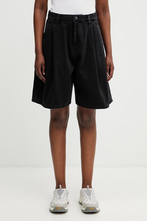 Carhartt WIP W' Alta Short szorty jeansowe damskie czarne high waist I033345.8906