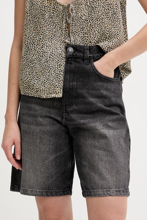 Kaotiko szorty damskie jeansowe czarne high waist AS015-01-K002