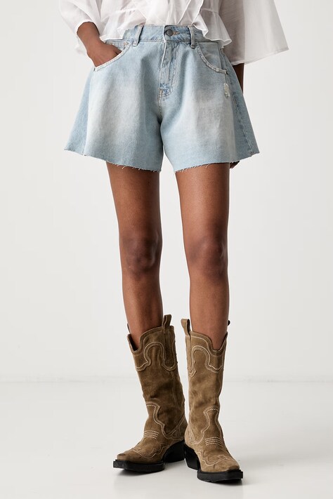 Haveone szorty damskie jeansowe niebieskie high waist PGZ-Q404