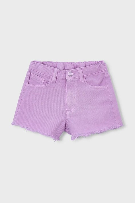 Mayoral szorty dziecięce kolor fioletowy gładkie 234