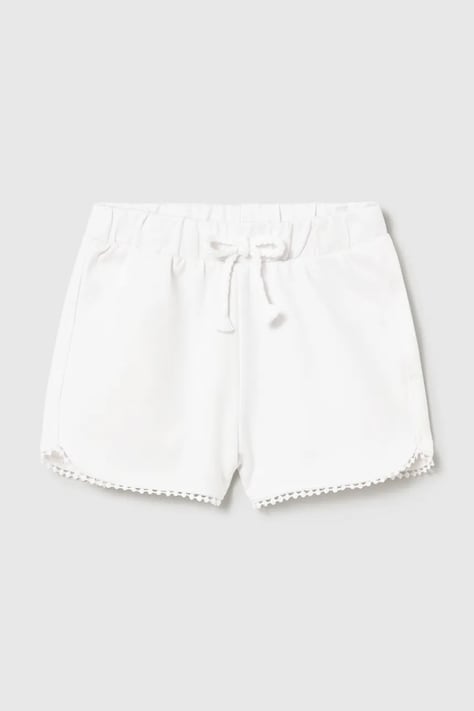 Detské krátke nohavice Mayoral biela farba, jednofarebná, nastaviteľný pás 603