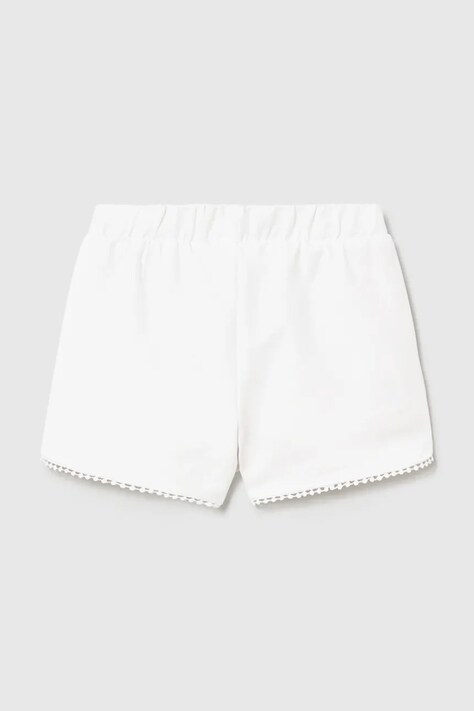 Mayoral szorty dziecięce kolor biały gładkie regulowana talia 603