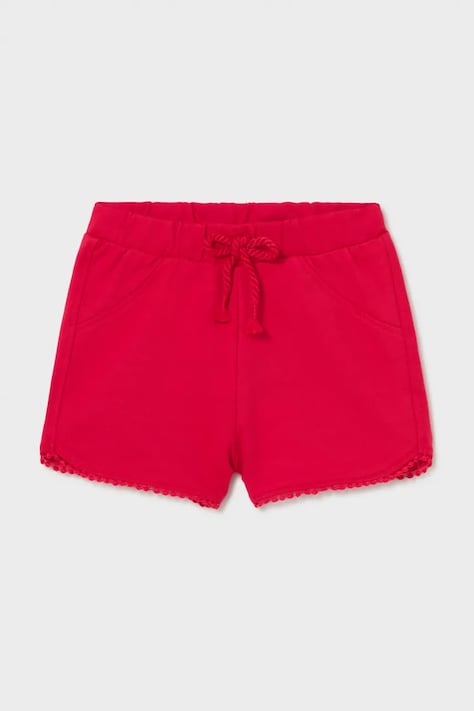 Mayoral gyerek rövidnadrág piros, sima, állítható derekú, 603