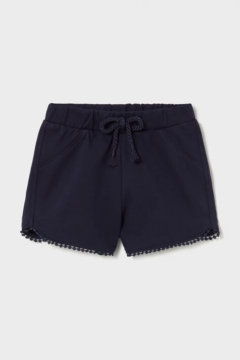 Mayoral szorty dziecięce kolor granatowy gładkie regulowana talia 603