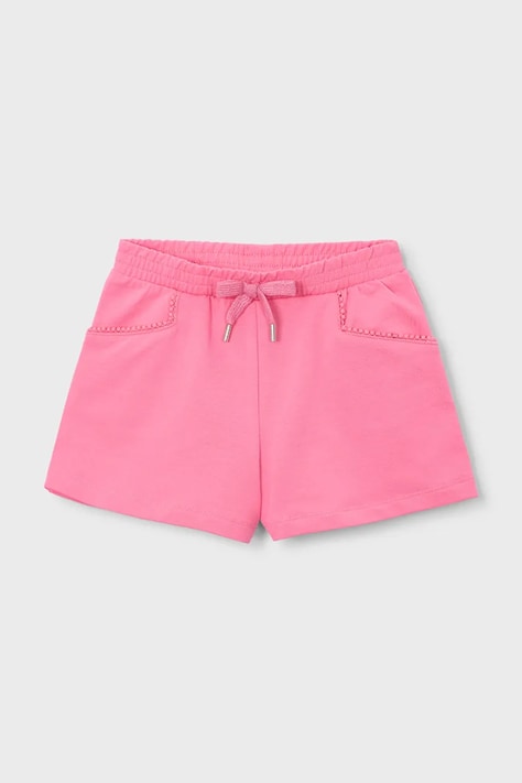 Mayoral szorty dziecięce kolor różowy gładkie regulowana talia 607