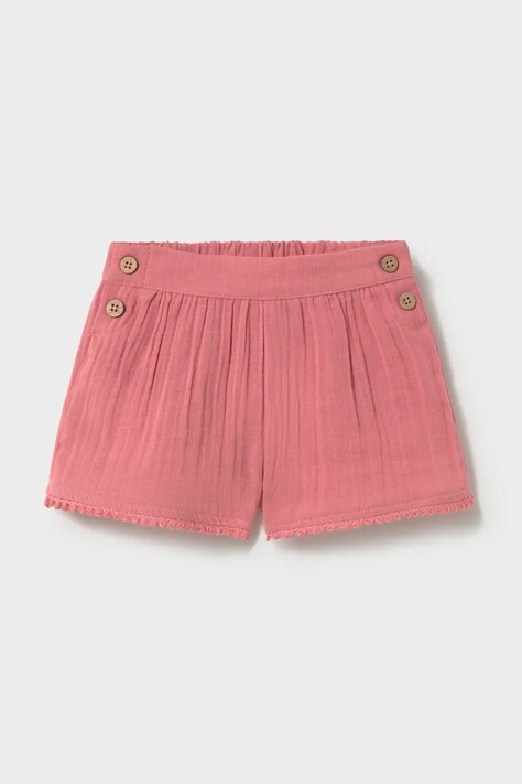 Dječje pamučne kratke hlače Mayoral boja: ružičasta, bez uzorka, podesivi struk, 1202