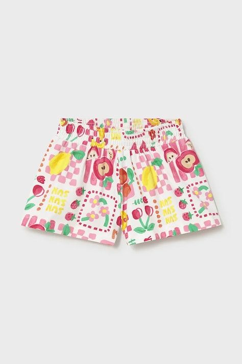 Mayoral szorty dziecięce kolor biały wzorzyste 1204