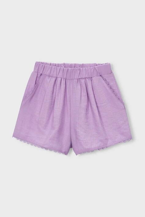Mayoral szorty dziecięce kolor fioletowy gładkie 3222
