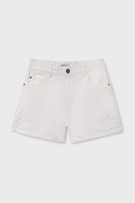 Mayoral szorty dziecięce kolor biały gładkie 6204