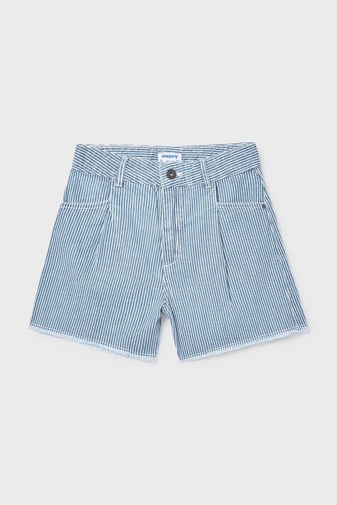 Mayoral szorty bawełniane dziecięce kolor niebieski gładkie 6205