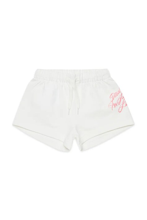 Diesel szorty bawełniane dziecięce PEDIM SHORTS kolor biały z nadrukiem J02677