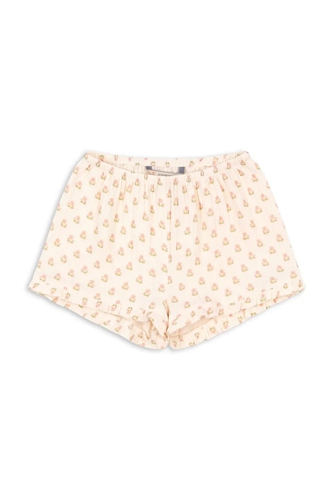 Detské bavlnené šortky Konges Sløjd COCO SHORTS GOTS béžová farba, vzorovaná, KS104743