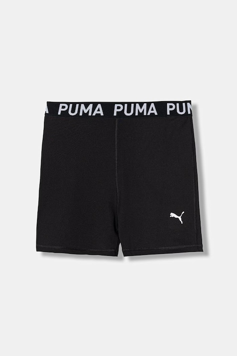 Детски къси панталони Puma в черно с изчистен дизайн 526925