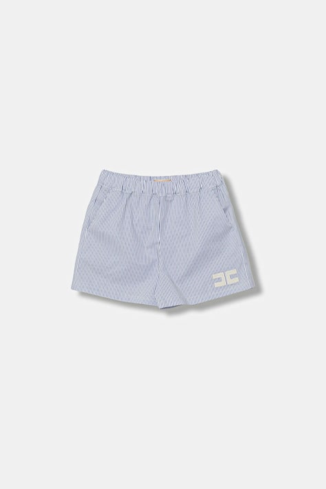 Elisabetta Franchi szorty bawełniane dziecięce kolor niebieski EFBE087.0.CR025