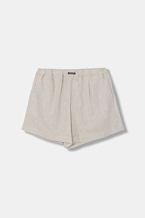 Patrizia Pepe kratke hlače otroške z lanom A713 bež 7P0423