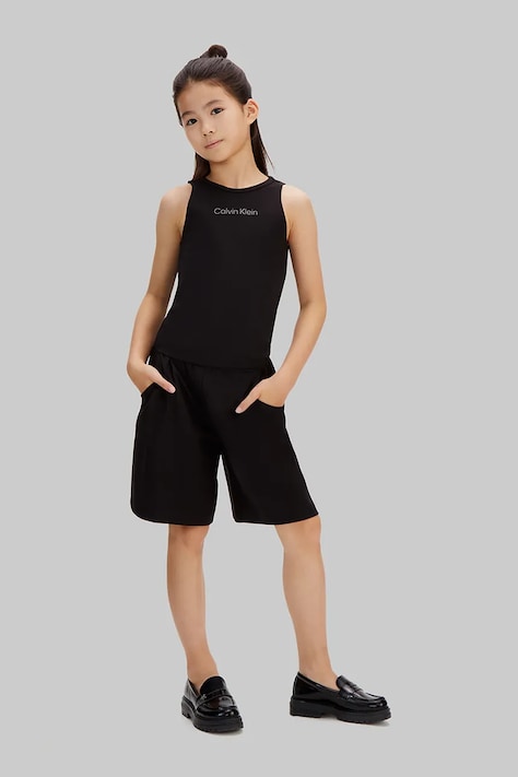 Calvin Klein Jeans bermude pentru copii negre LVCKSJC21G