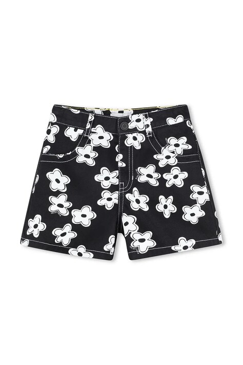Marc Jacobs szorty jeansowe dziecięce kolor czarny wzorzyste W60733