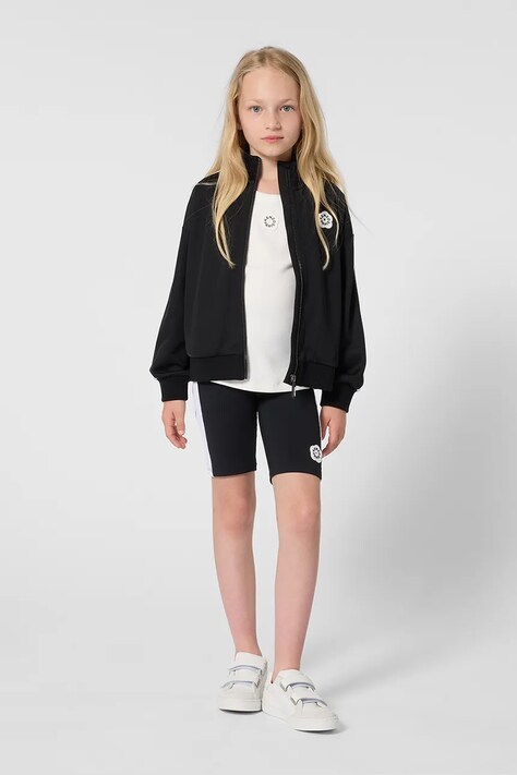 Dječje kratke hlače Kenzo Kids boja: crna, s aplikacijom, K61640