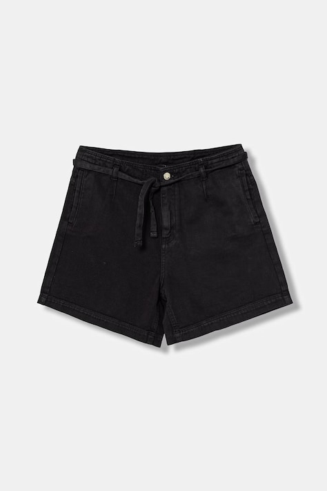 Guess szorty dziecięce jeansowe czarne high waist J6GD01 WH630