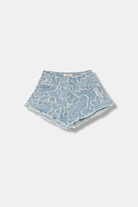 Guess Шорты для детей из денима голубые high waist J6GD27 D8250