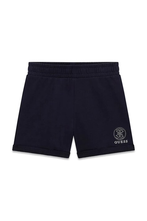 Дитячі бавовняні шорти Guess — SS26-SZG047, темно-синій — фото 2