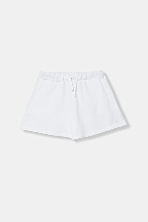 United Colors of Benetton szorty dresowe dziecięce bawełniane białe 3J68C903O