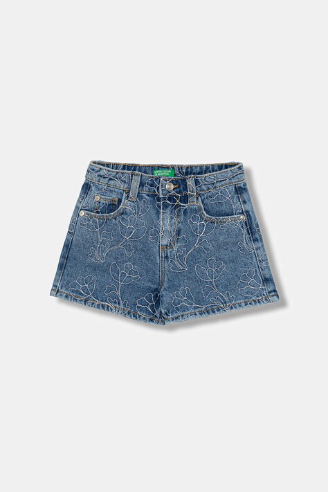 United Colors of Benetton Pantaloncini per bambini in jeans blu 4985G9038