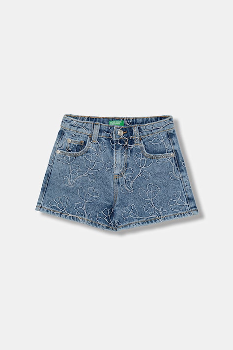 United Colors of Benetton Pantaloncini per bambini in jeans blu 4985G9038