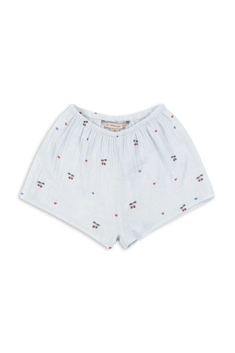 Konges Sløjd szorty dziecięce bawełniane COCO MINI SHORTS GOTS niebieskie regular waist KS105323
