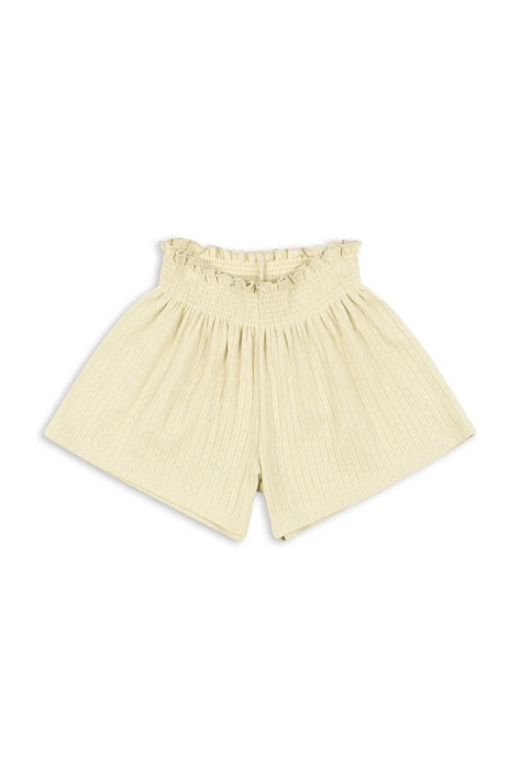 Konges Sløjd σορτς παιδικά βαμβακερά MINNIE SHORTS GOTS κίτρινα ψηλά KS105482