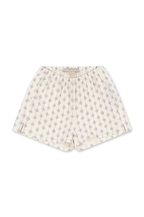 Konges Sløjd szorty dziecięce z bawełną AVA SLIT SHORTS GOTS białe regular waist KS105270