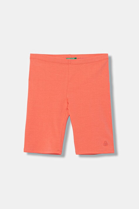United Colors of Benetton kolarki dziecięce bawełniane z elastanem pomarańczowe high waist 3MT1C901D