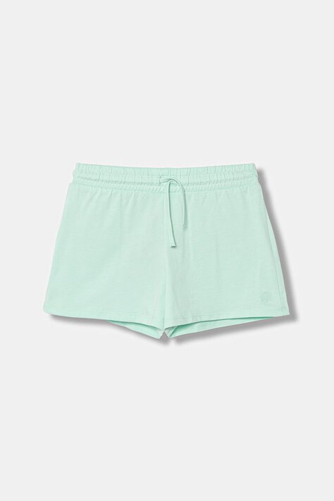 United Colors of Benetton teplákové šortky dětské bavlněné tyrkysové high waist 3BL0G901T