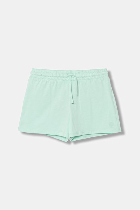 United Colors of Benetton teplákové šortky dětské bavlněné tyrkysové high waist 3BL0G901T