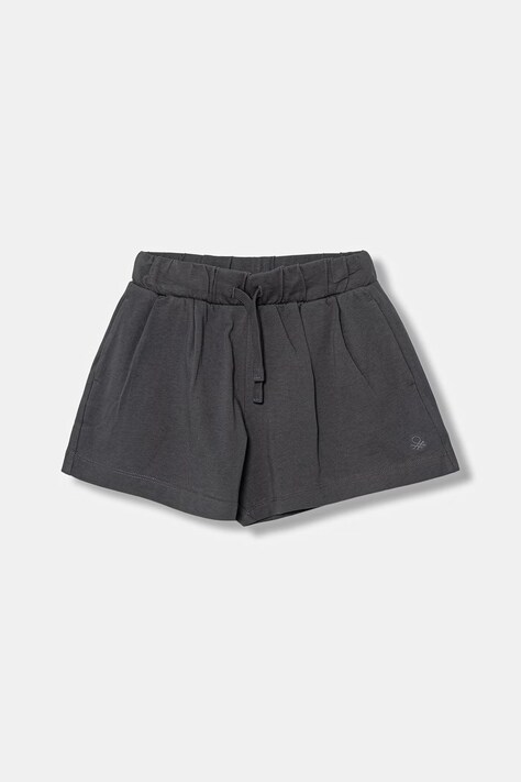 United Colors of Benetton teplákové šortky dětské bavlněné šedé high waist 3BL0C903I