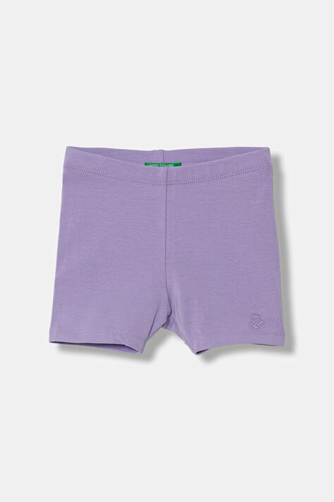 United Colors of Benetton cyklistické šortky dětské bavlněné s elastanem fialové 3MT1G900R