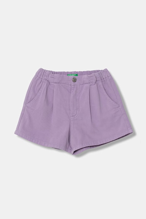 United Colors of Benetton šortky dětské džínové fialové high waist 4PYAC904Y