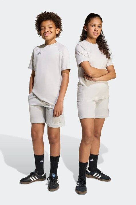 adidas Performance szorty dziecięce kolor szary gładkie JY5939