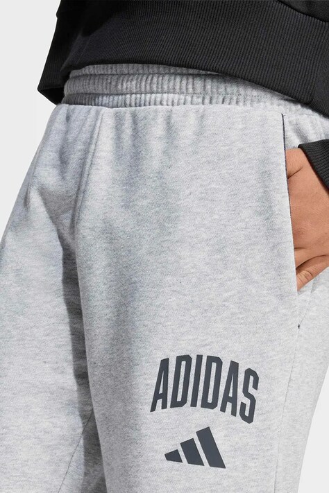 adidas szorty dziecięce kolor szary z nadrukiem regulowana talia KS5521