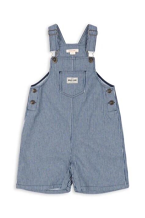 Konges Sløjd ogrodniczki dziecięce LUC OVERALLS GOTS kolor niebieski wzorzyste KS104956