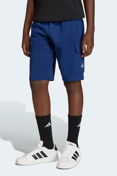 adidas szorty dziecięce kolor granatowy gładkie regulowana talia KD3369