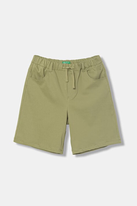 United Colors of Benetton šortky detské zelené high waist 46D6C904E